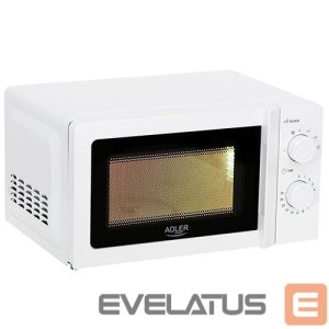 Mikrolaineahi Adler  Microwave Oven AD 6205 Free standing, 700 W, White, 5, Defrost, 20 L 