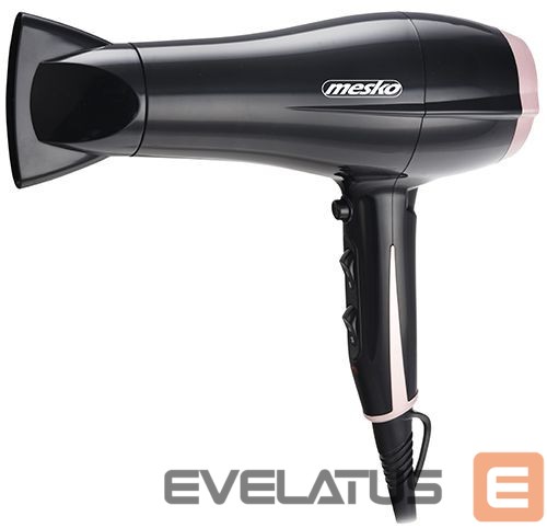 Näokaitse Mesko Hair Dryer MS 2249 2000 W, Number of temperature settings 3, Black/Pink