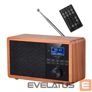 Interaktiivne lahendus Adler  Radio DAB+ Bluetooth AD 1184	 Display LCD, Black/Brown, Alarm function 