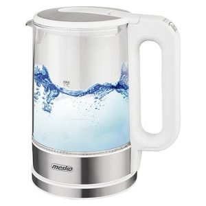 Veekeetja Mesko  Kettle MS 1301w	 Electric, 1850 W, 1.7 L, Glass/Stainless steel, 360° rotational base, White 