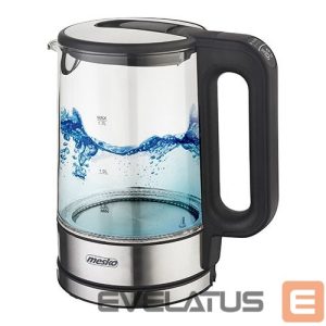 Veekeetja Mesko  Kettle MS 1301b Electric, 1850 W, 1.7 L, Glass/Stainless steel, 360° rotational base, Black 