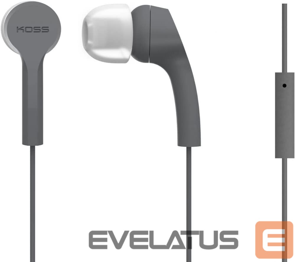 Juhtmevabad kõrvaklapid Koss Headphones KEB9iGRY Wired, In-ear, Microphone, Gray