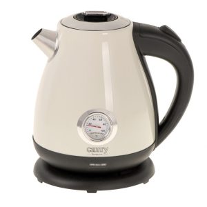 Veekeetja Camry  Kettle with a thermometer CR 1344 Electric, 2200 W, 1.7 L, Stainless steel, 360° rotational base, Cream 