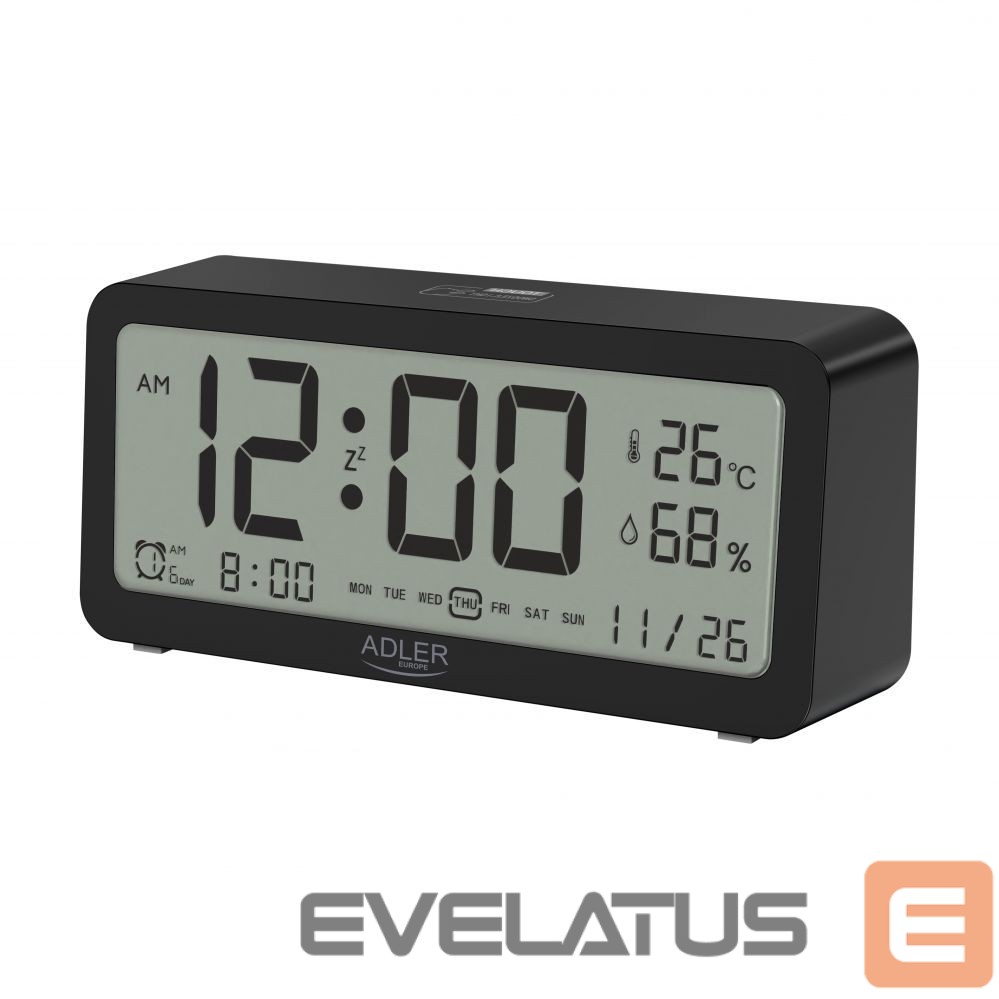 Interaktiivne lahendus Adler Alarm Clock AD 1195b Black, Alarm function