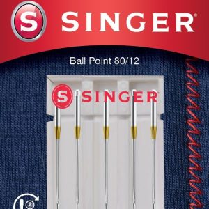 Filtrid ja tarvikud Singer  Ball Point Needle 80/12 5PK for Knit Fabrics 