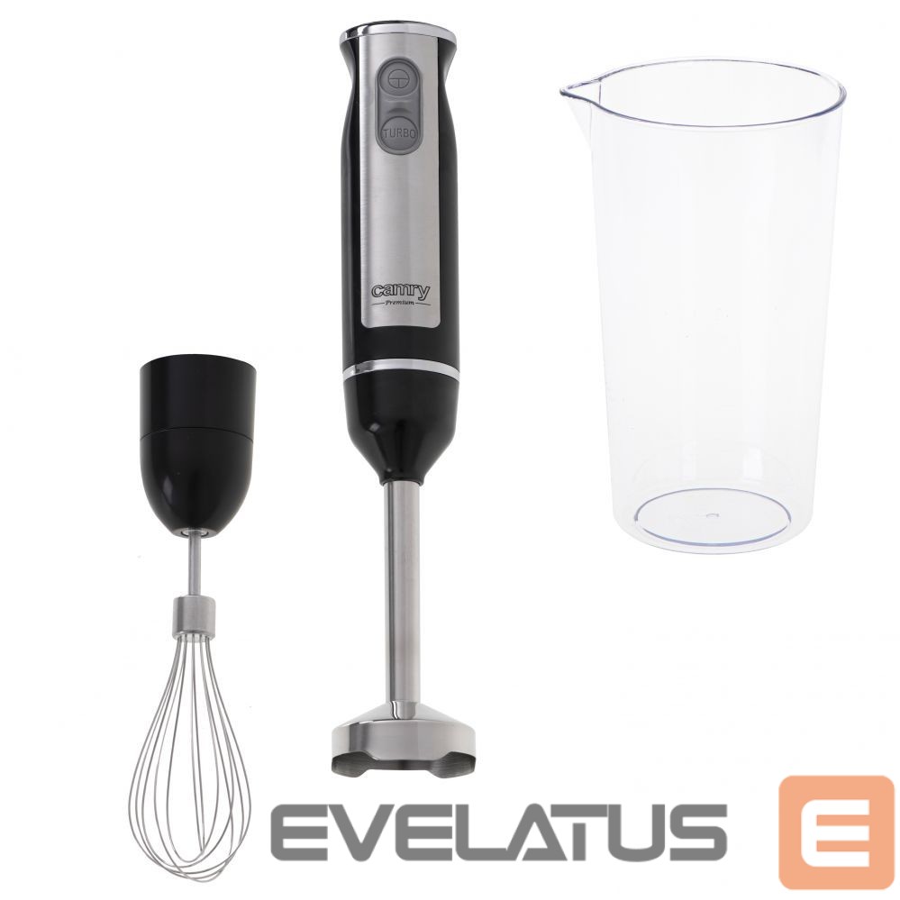 Mikserid ja blenderid Camry CR 4621 Hand Blender, 1000 W, Number of speeds 2, Turbo mode, Black/Stainless Steel