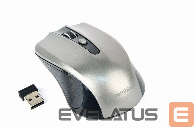 Arvutihiir Gembird Mouse MUSW-4B-04-BG Standard, No, Black/ Space Grey, Wireless, No, Wireless connection