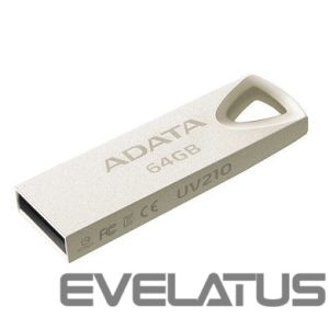 Mälupulk ADATA  UV210 64 GB, USB 2.0, Silver 
