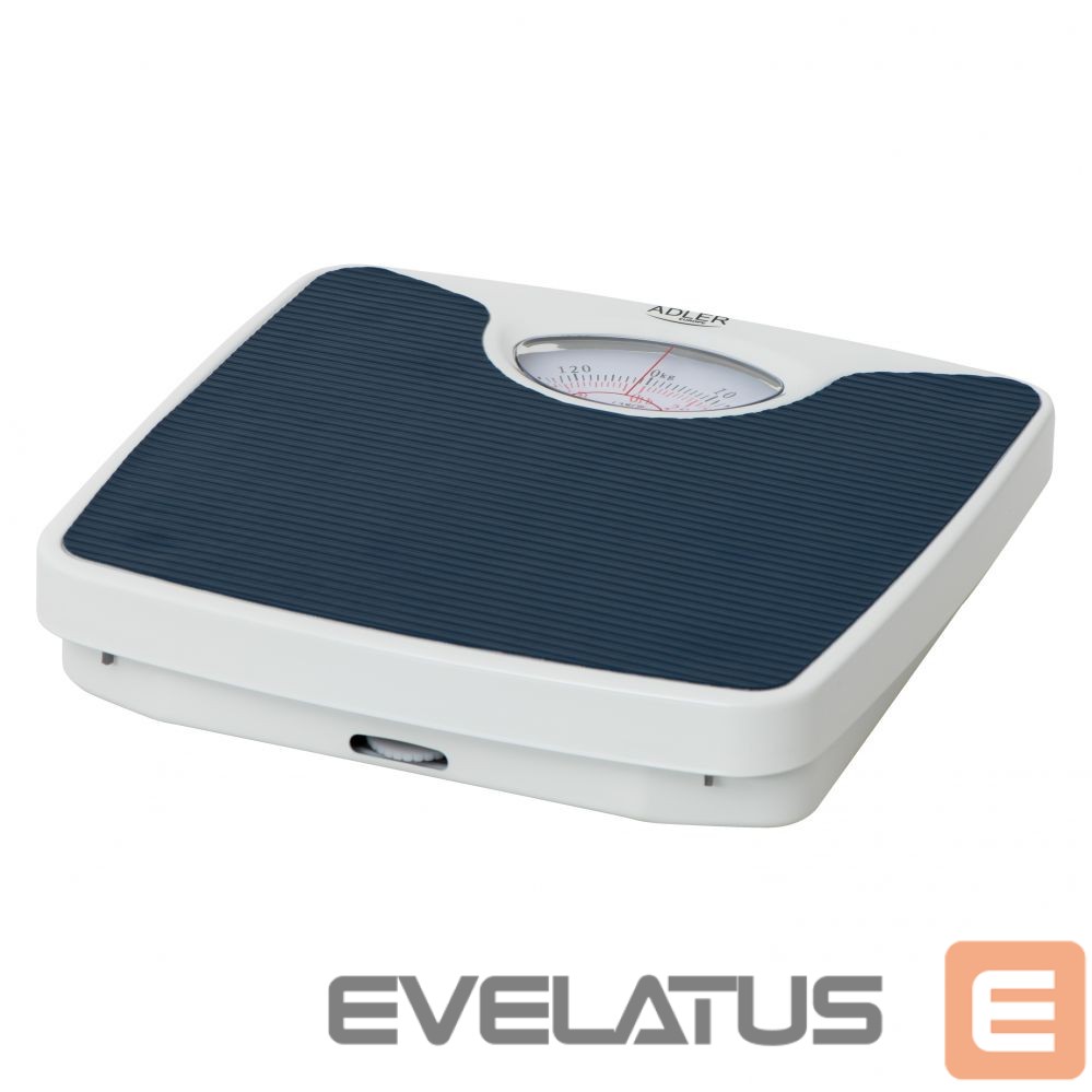 Kaalud Adler Mechanical bathroom scale AD 8151b Maximum weight (capacity) 130 kg, Accuracy 1000 g, Blue/White