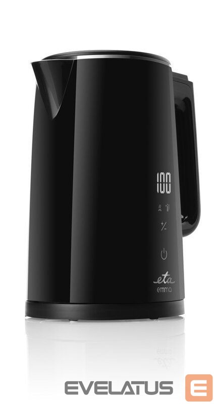 Veekeetja ETA Kettle 559590000 Emma Electric, 2200 W, 1.5 L, Stainless steel, 360° rotational base, Black