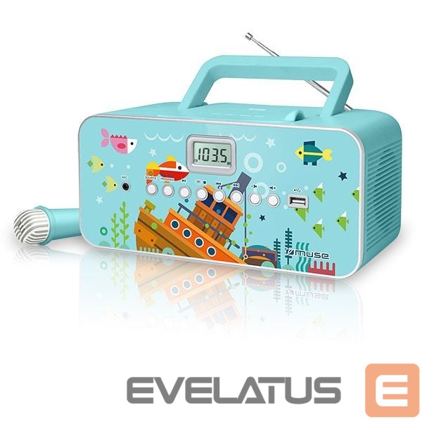 Interaktiivne lahendus Muse M-29KB Image, 30 W, Portable radio CD/MP3 player with USB,
