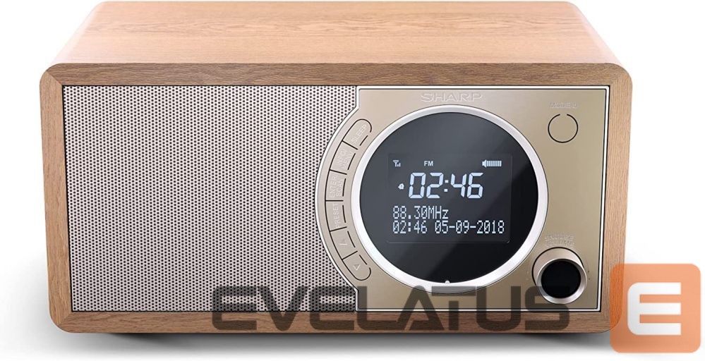 Interaktiivne lahendus Sharp DR-450(BR) Digital Radio, FM/DAB/DAB+, Bluetooth 4.2, Alarm function, Brown
