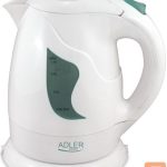 Veekeetja Adler  AD 08 Standard kettle, Plastic, White, 850 W, 1 L, 360° rotational base 