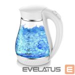 Veekeetja Adler  Kettle AD 1274 Standard, Plastic, glass, White/ transparent, 2200 W, 360° rotational base, 1.7 L 