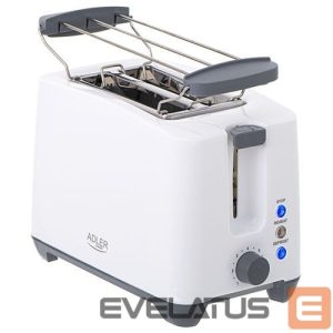 Röster Adler  Toaster AD 3216 Power 750 W, Number of slots 2, Housing material Plastic, White 