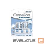 Muu arvutitarvik Camelion  AA/HR6, 2300 mAh, AlwaysReady Rechargeable Batteries Ni-MH, 4 pc(s) 