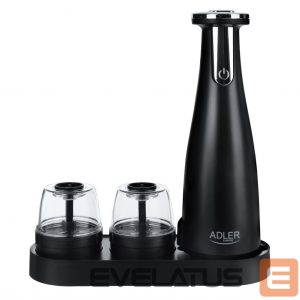 Muud väikesed kodumasinad Adler  Electric Salt and pepper grinder AD 4449b 7 W, Housing material ABS plastic, Lithium, Matte Black 