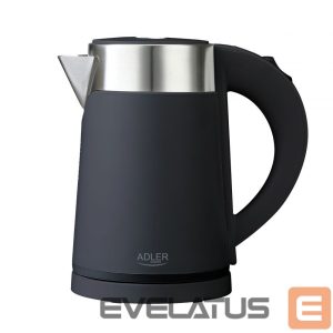 Veekeetja Adler  Kettle  AD 1372 Electric, 800 W, 0.6 L, Plastic/Stainless steel, 360° rotational base, Black 