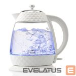 Veekeetja ETA  Crystal Kettle 315490010 Electric, 2200 W, 1.7 L, Glass, 360° rotational base, Glass/White 