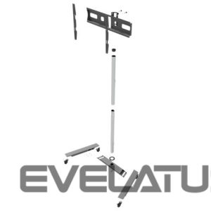 Teleri kinnitus EDBAK  Flat Screen Trolley for One Screen Floor stand, TR5E, 42-65 ", Trolleys & Stands, Maximum weight (capacity) 50 kg, Black 