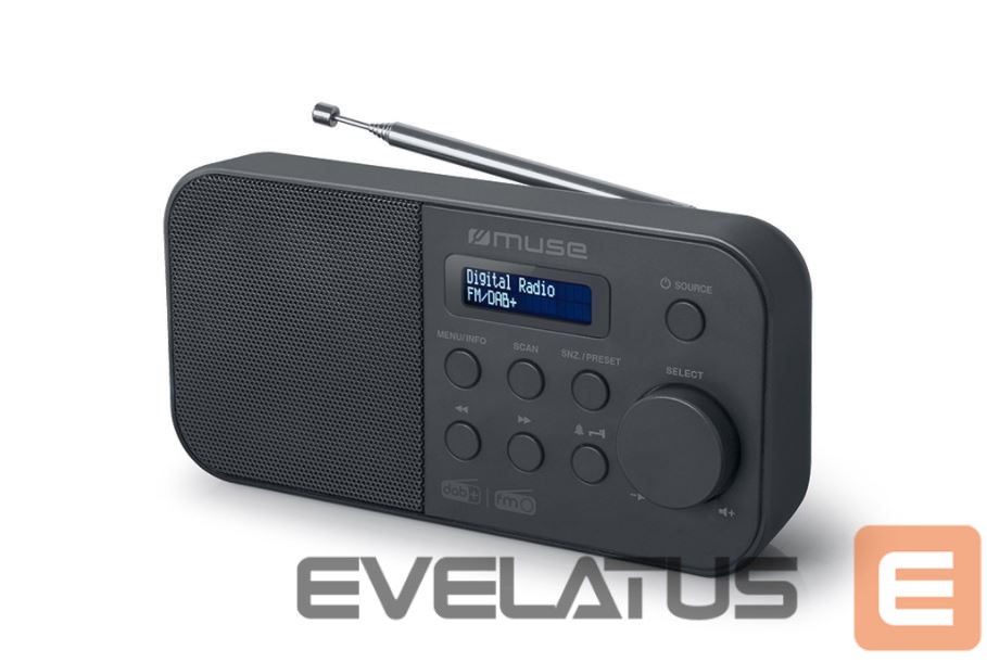 Interaktiivne lahendus Muse Alarm function, M-109DB, Portable radio, Black