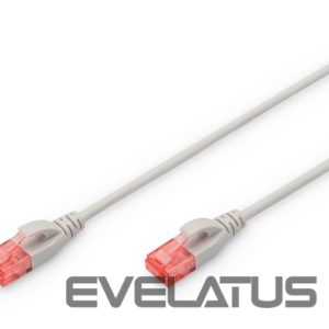 Üleminek Digitus  CAT 6 U-UTP  Slim patch cord Patch cord, Modular RJ45 (8/8) plug, 2 m, Grey 