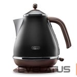 Veekeetja DeLonghi  Icona Vintage KBOV2001BK Standard kettle, Stainless steel, Black, 2000 W, 1.7 L, 360° rotational base 