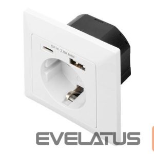Server – muud tarvikud Digitus  Safety Plug for Flush Mounting with 1 x USB Type-C, 1 x USB A 