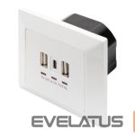 Server – muud tarvikud Digitus  Socket with USB A & USB-C Ports, flush mounted 