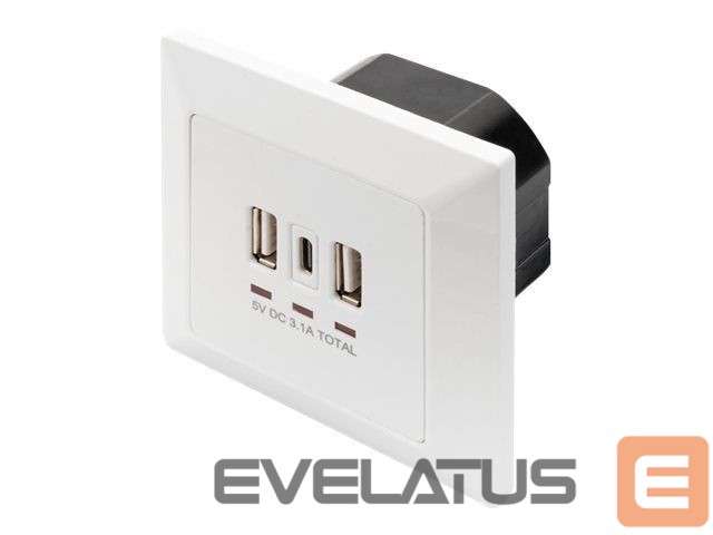 Server – muud tarvikud Digitus Socket with USB A & USB-C Ports, flush mounted