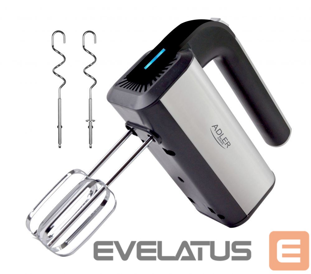 Mikserid ja blenderid Adler Hand mixer AD 4225 Hand Mixer 300 W Number of speeds 5 Turbo mode Stainless steel