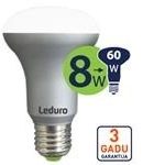 Jungikliai ir lizdai Leduro  LED spuldze R63 E27 8W 3000K 550l 