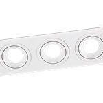 Elektrotehnilised materjalid Leduro  SQUARE 3 Recessed white GU10 x 3 