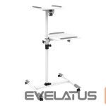 Muu arvutitarvik Techly  Universal projector / notebook trolley with two shelves White
