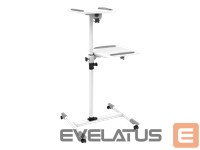 Muu arvutitarvik Techly  Universal projector / notebook trolley with two shelves White