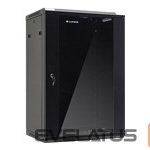 Arvuti komponendid Netrack  NETRACK 019-180-66-022 Netrack wall/hanging cabinet 19,18U/600 mm,glass door,black,remov. side pan. 