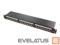 Arvuti komponendid Logilink  LOGILINK NP0061 LOGILINK-  Patch Panel 19-mounting Cat.6A STP 24 ports, black 