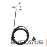 Arvuti komponendid Dicota  DICOTA Universal Security Cable Lock 3 Exchangeable heads fits all slots keyed 