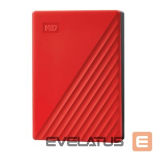 Kõvaketas HDD Western Digital  External HDD||My Passport|4TB|USB 2.0|USB 3.0|USB 3.2|Colour Red|WDBPKJ0040BRD-WESN 