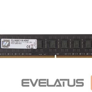Operatiivmälu DDR4 G.Skill  MEMORY DIMM 4GB PC12800 DDR3/F3-1600C11S-4GNT 
