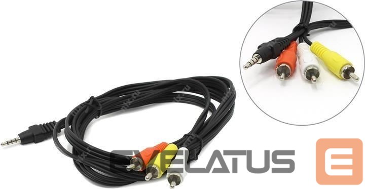 Kaabel Gembird CABLE AUDIO 3.5MM 4PIN TO 3RCA/AV 2M CCA-4P2R-2M