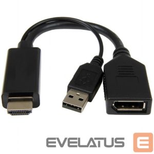 Moodulid ja transiiverid Gembird  I/O ADAPTER HDMI TO DP/BLACK A-HDMIM-DPF-01 