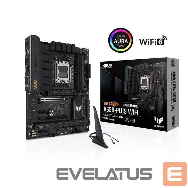 AMD protsessori emaplaat Asus Mainboard||AMD B650|SAM5|ATX|Memory DDR5|Memory slots 4|2xPCI-Express 4.0 1x|2xPCI-Express 4.0 16x|3xM.2|1xHDMI|1xDisplayPort|4xUSB 2.0|2xUSB 3.2|2xUSB-C|1xRJ45|5xAudio port|TUFGAMINGB650-PLUSWIFI