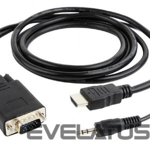 Monitori tarvik Gembird  CABLE HDMI-VGA +3.5MM/1.8M A-HDMI-VGA-03-6 