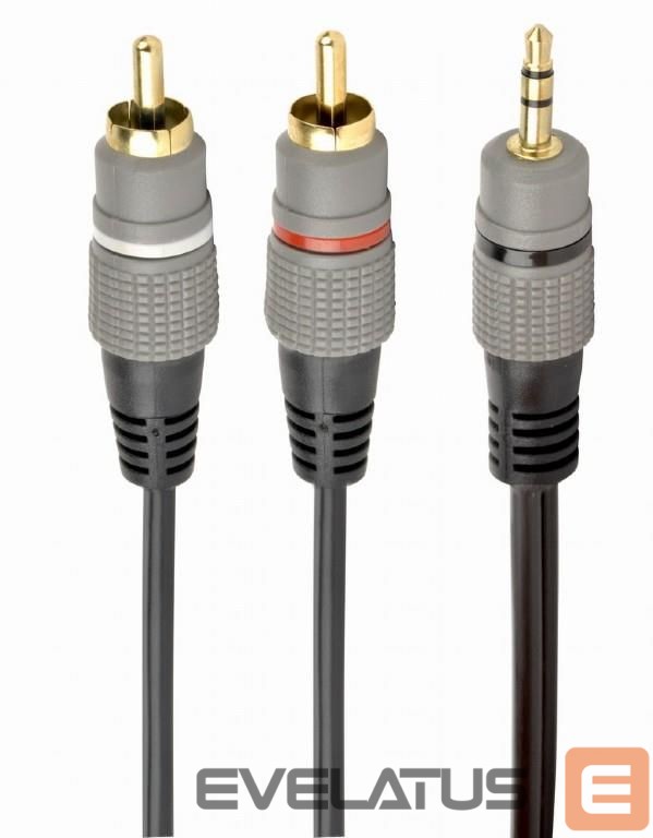Kaabel Gembird CABLE AUDIO 3.5MM TO 2RCA 2.5M/GOLD CCA-352-2.5M