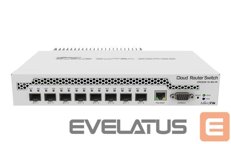 Võrgulülitid Mikrotik Switch||CRS309-1G-8S+IN|1x10Base-T / 100Base-TX / 1000Base-T|8xSFP+|CRS309-1G-8S+IN