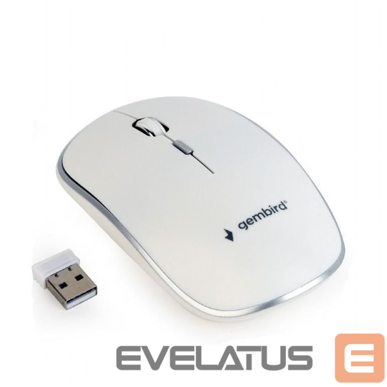 Arvutihiir Gembird MOUSE USB OPTICAL WRL/WHITE MUSW-4B-01-W