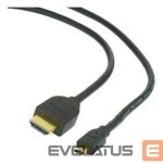 Monitori tarvik Gembird  CABLE HDMI-MICRO HDMI 3M V.2.0/BLK CC-HDMID-10 