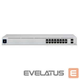 Võrgulülitid UBIQUITI  Switch||USW-16-POE|Type L2|Desktop/pedestal|Rack|16x10Base-T / 100Base-TX / 1000Base-T|2xSFP|PoE ports 16|PoE+ ports 8|18 Watts|USW-16-POE 