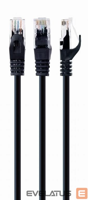 Võrgulülitid Gembird PATCH CABLE CAT6 UTP 0.5M/BLACK PP6U-0.5M/BK